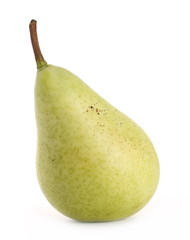 Fresh ripe pear isolated on white background