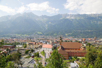 Fototapeta na wymiar Aerial view of Innsbruck, Tyrol, Austria.