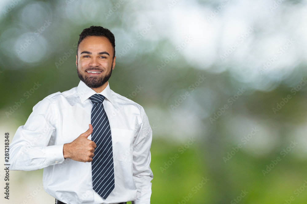 Wall mural Happy young cool black man celebrating, OK sign