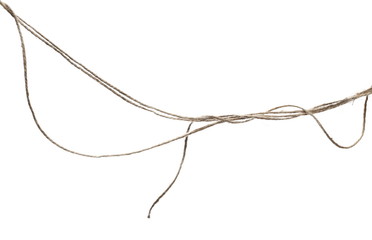 Rope isolated on white background texture, with clipping path  
