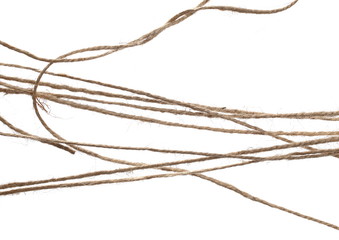 Rope isolated on white background texture, with clipping path  