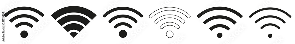Wall mural wireless | internet connection | signal icon | variations