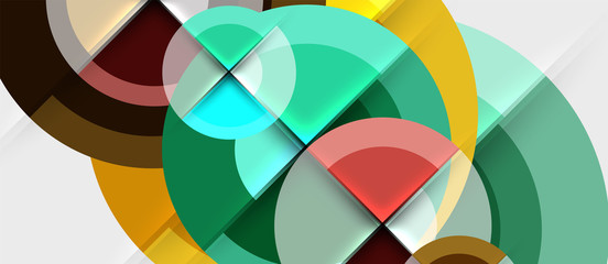 Fototapeta premium Geometric design abstract background - circles