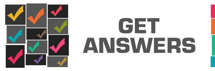 Get Answers Dark Colorful Tick Marks Grid Left 
