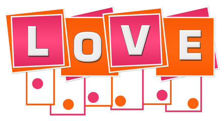 Love Orange Pink Squares Stripes Dots Bottom 