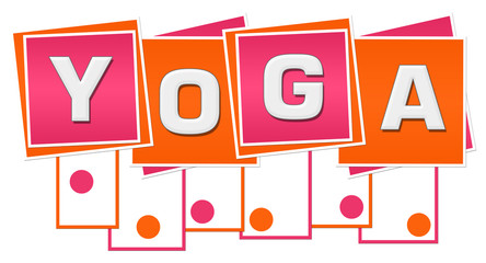 Yoga Orange Pink Squares Stripes Dots Bottom 