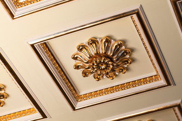 Ceiling decoration with square frames