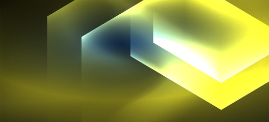 Neon shiny color lines background. Abstract colorful web template Geometric modern technology concept.