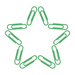 Paper clips isolated on white background,Top view,flat lay,Paperclip icon