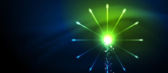 Fireworks dark night background for celebration design. Blue abstract background. Birthday party. Festive art background. Space background. Night party. Christmas eve.