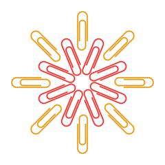 Paper clips isolated on white background,Top view,flat lay,Paperclip icon