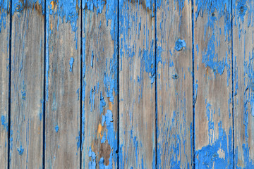 Wood texture background, blue wood planks. Grunge wood wall pattern. Old wooden planks surface background.