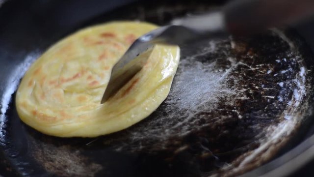 Cooking Canai Paratha Indian Food