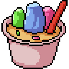 vector pixel art jelly snack