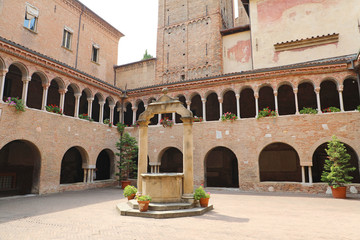Panorama of Santo Stefano church in Bologna, Italy