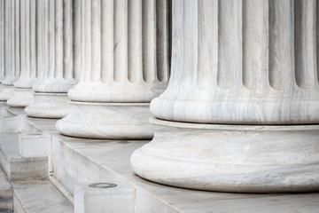 Classical architecture white marble columns