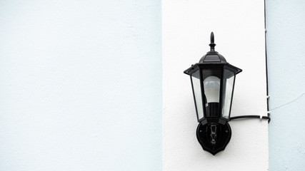 Lamps that are attached to the wall of the house