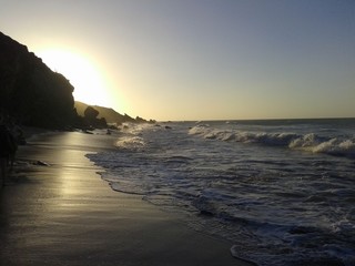 sunset on beach