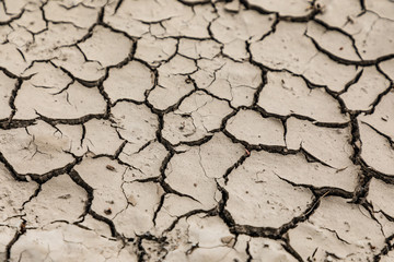 Dry soil cracks desert ground drought