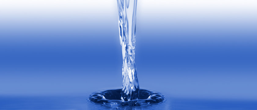 image of water flow on a blue background