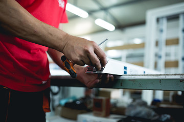 Hard work in aluminium and pvc factory