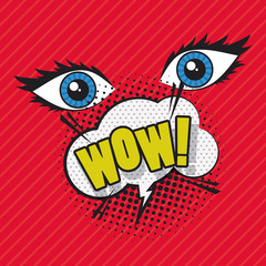 Comic book pop art cartoon