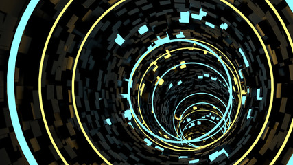 3D illustration Background for advertising and wallpaper in sci fi and fashion party scene. 3D rendering in decorative concept.