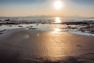 sunset on beach