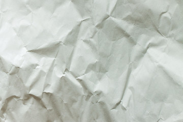 Eco crumpled white paper background with copy space