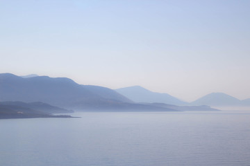 Picturesque summer view to Adriatic sea coast  Gjipe beach, Albania