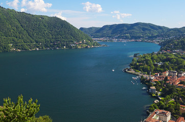 Fototapeta na wymiar overview on Cernobbio and Lake Como, Italy