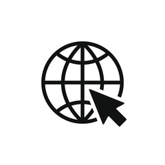 Web icon. Website pictogram. Internet symbol isolated on white background. Flat style. Vector illustration 