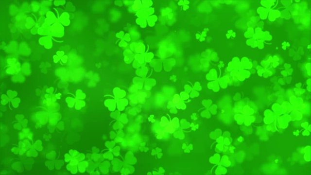 Animated Clover Leaf, St Patrick's Day Background