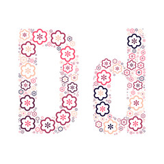 Letter of the alphabet of colored flowers positive fun mozaykoy.