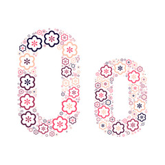 Letter of the alphabet of colored flowers positive fun mozaykoy.