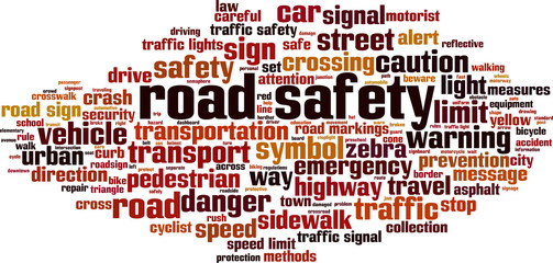 Road safety word cloud