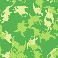 Summer camouflage of various shades of green and yellow colors