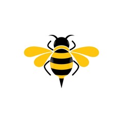 Bee logo vector icon illustration