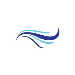 Water wave logo vector icon illustration