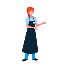seller woman character with apron