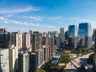 Obraz premium Vista aérea do Itaim Bibi em São Paulo, Brasil