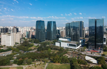 Fototapeta premium Vista aérea do Itaim Bibi em São Paulo, Brasil