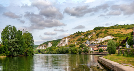 Fototapeta na wymiar The River Seine and Les Andelys, Normandy, France