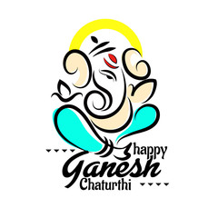 Ganpati lord festival Banner illustration