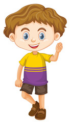 Obraz premium Cute happy smiling child isolated on white background