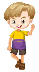 Cute happy smiling child isolated on white background