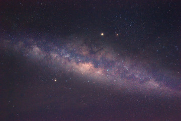 Clearly milky way galaxy found in Mantanani island, Sabah Borneo. Image contains noise and grain due to high ISO. Image also contains soft focus and blur due to long exposure.