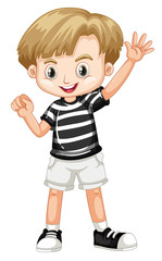 Cute happy smiling child isolated on white background