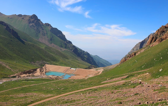Mudflow dam "Mynzhilki" in Kazakhstan