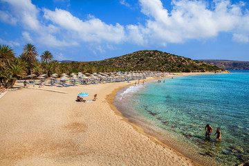 Fototapeta na wymiar Vai beautiful beach. Crete, Greece.